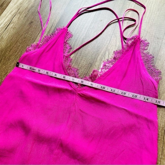 Anthropologie Silence + Noise Pink Lseeveless Blouse X-Small NWT NEW! - Picture 6 of 8